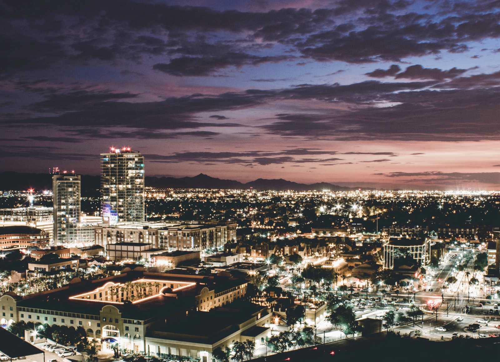 Aerial view of downtown Phoenix